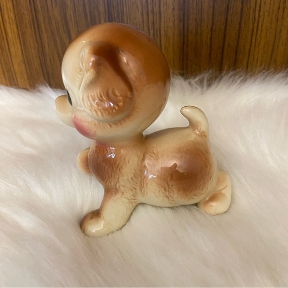 Vintage 1950’s Rempel Diamond pottery big eyes puppy dog  figurine - Picture 2 of 10